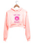 Quirkipedia No Hate, Only Meditate YOGA Fitness, Positivity, Mindfulness Womens Crop Hoodies